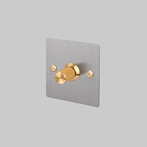 Buster + Punch 1G Dimmer Switch Steel