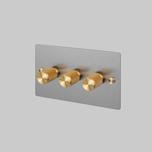 Buster + Punch 3G Dimmer Switch Steel