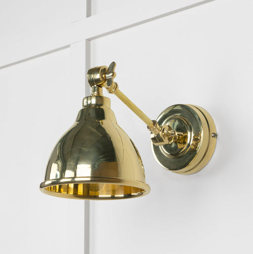 From The Anvil Smooth Brass Brindley Wall Light
