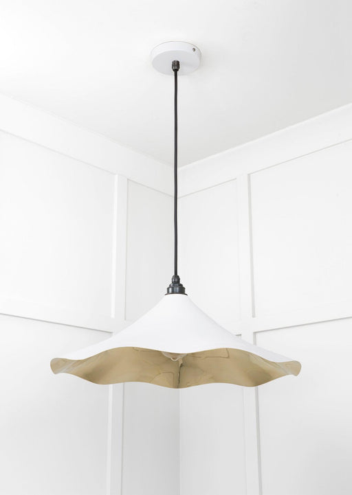 From The Anvil Smooth Brass Flora Pendant Light