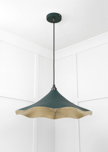 From The Anvil Smooth Brass Flora Pendant Light