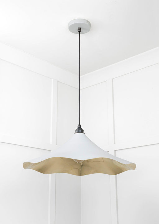 From The Anvil Smooth Brass Flora Pendant Light