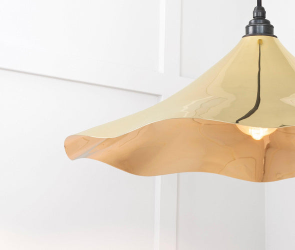 From The Anvil Smooth Brass Flora Pendant Light