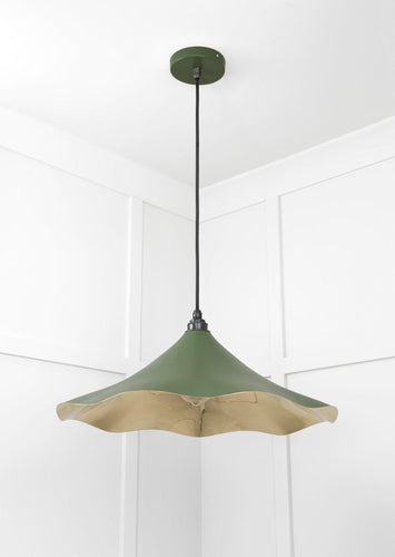 From The Anvil Smooth Brass Flora Pendant Light