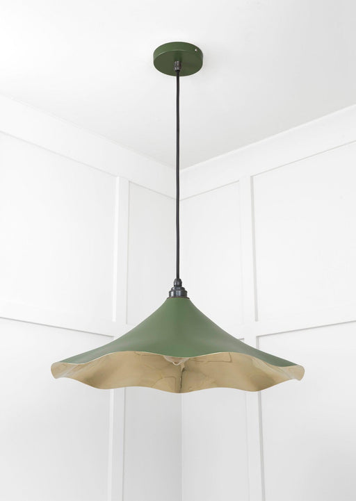From The Anvil Smooth Brass Flora Pendant Light