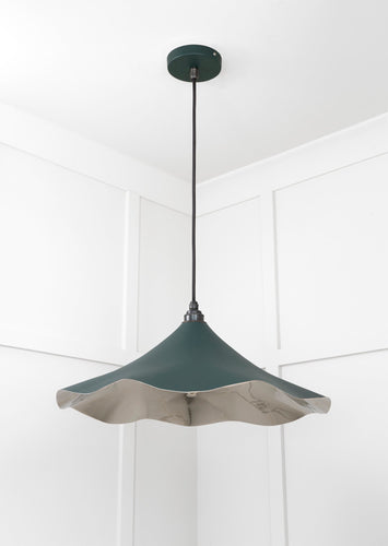 From The Anvil Smooth Nickel Flora Pendant Light