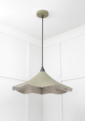 From The Anvil Smooth Nickel Flora Pendant Light