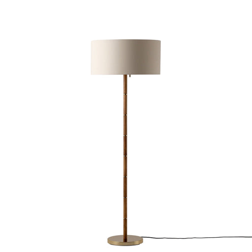 Houseof Wood and Brass Disk Floor Lamp