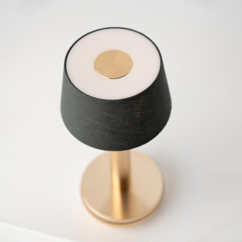 Humble Two Portable Lamp Linen Shade