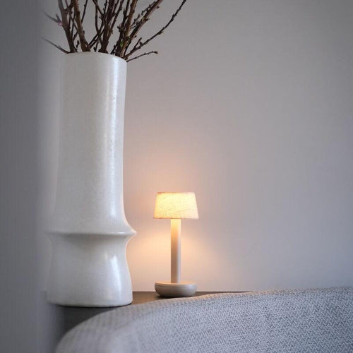 Humble Two Portable Lamp Linen Shade