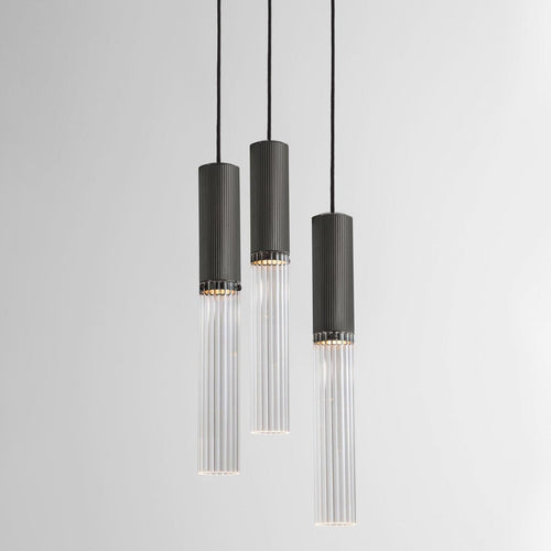 J. Adams & Co Flume 3 Drop Pendant Light Cluster