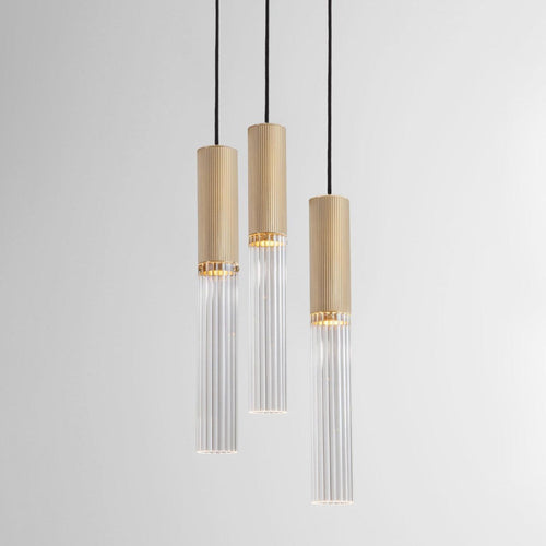 J. Adams & Co Flume 3 Drop Pendant Light Cluster