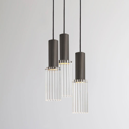 J. Adams & Co Flume 3 Drop Pendant Light Cluster