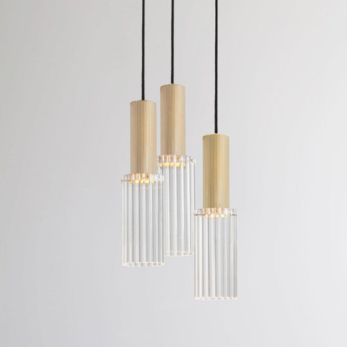 J. Adams & Co Flume 3 Drop Pendant Light Cluster