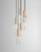 J. Adams & Co Flume 6 Drop Pendant Light Cluster