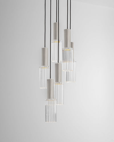 J. Adams & Co Flume 6 Drop Pendant Light Cluster