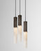 J. Adams & Co Flume Alabaster Pendant Light 3 Drop Grouping