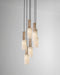 J. Adams & Co Flume Alabaster Pendant Light 6 Drop Grouping
