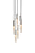 J. Adams & Co Flume Alabaster Pendant Light 6 Drop Grouping