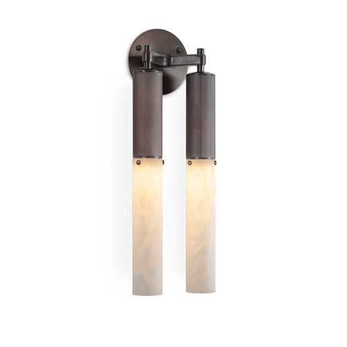 J. Adams & Co Flume Double Wall Light Alabaster