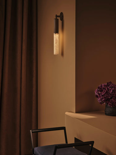 J. Adams & Co Flume Wall Light Alabaster