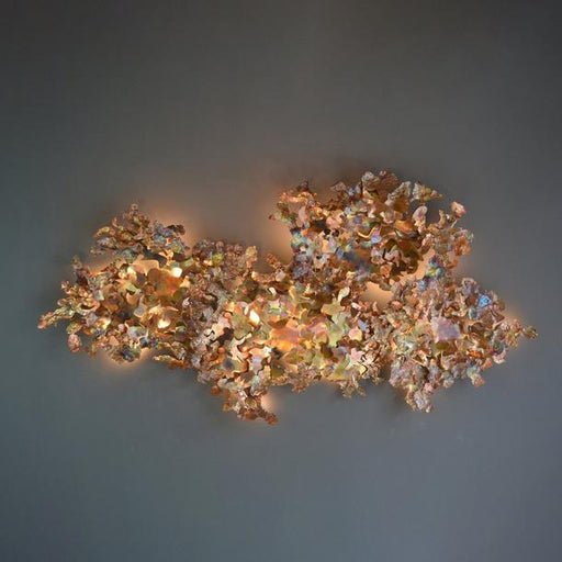 Jonathan Coles Copper Leaf Wall Light