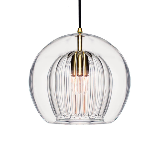 Marc Wood Pleated Crystal Pendant Light Clear