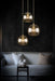 Marc Wood Pleated Crystal Pendant Light Cluster 3