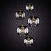 Marc Wood Pleated Crystal Pendant Light Cluster 5