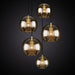 Marc Wood Pleated Crystal Pendant Light Cluster 5