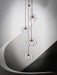 Marc Wood Pleated Crystal Pendant Light Cluster 5