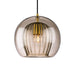 Marc Wood Pleated Crystal Pendant Light Smoke