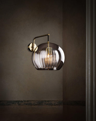 Marc Wood Pleated Crystal Wall Light Clear