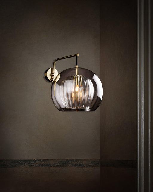 Marc Wood Pleated Crystal Wall Light Clear