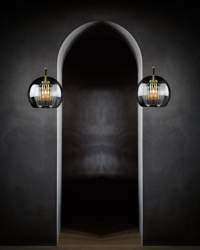 Marc Wood Pleated Crystal Wall Light Clear