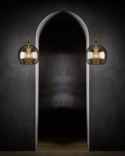 Marc Wood Pleated Crystal Wall Light Smoke