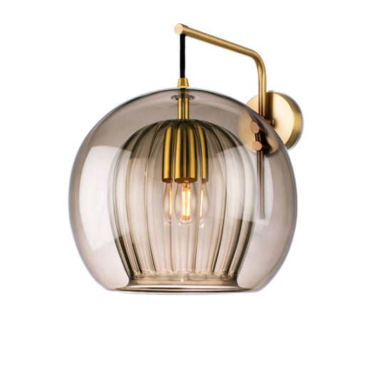 Marc Wood Pleated Crystal Wall Light Smoke