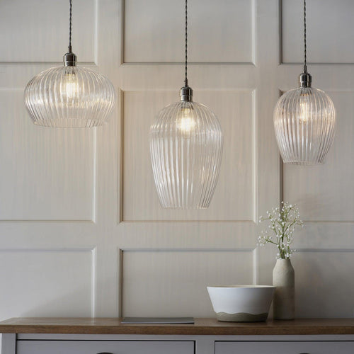 Northern Lights Olympia Ribbed Pendant Light