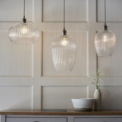 Northern Lights Olympia Ribbed Pendant Light