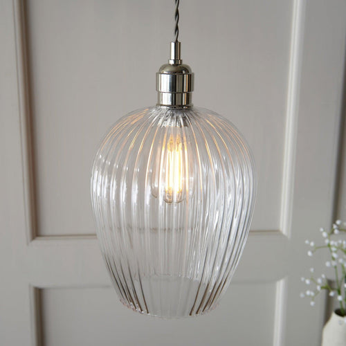 Northern Lights Olympia Ribbed Pendant Light
