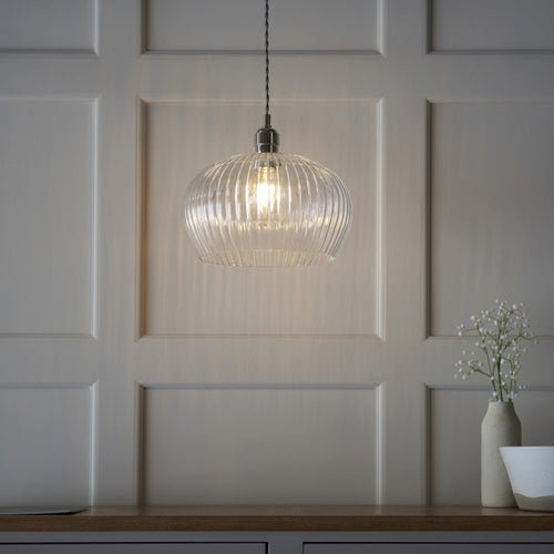 Northern Lights Olympia Ribbed Pendant Light