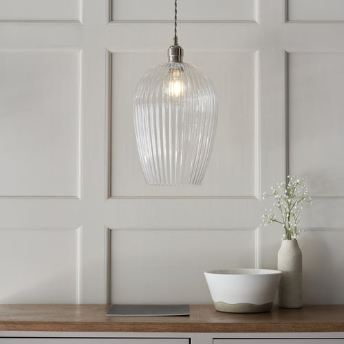 Northern Lights Olympia Ribbed Pendant Light