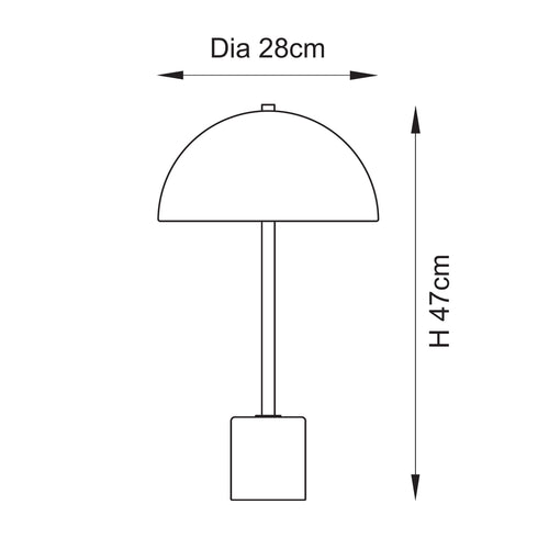 Northern Lights Palais Dome Table Lamp
