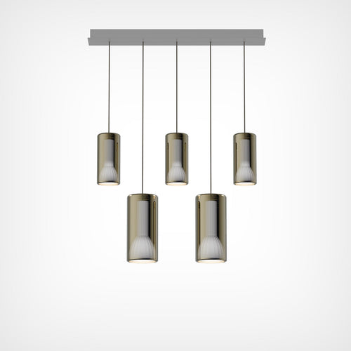 Penta Light Lit 5 Pendant Light Linear Cluster
