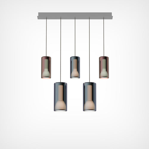 Penta Light Lit 5 Pendant Light Linear Cluster