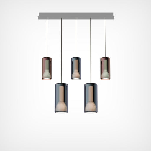 Penta Light Lit 5 Pendant Light Linear Cluster