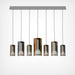 Penta Light Lit 7 Pendant Light Linear Cluster