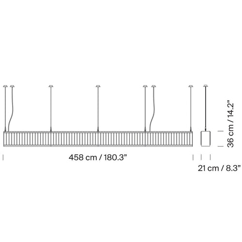 Santa & Cole Estadio Linea Suspension Light