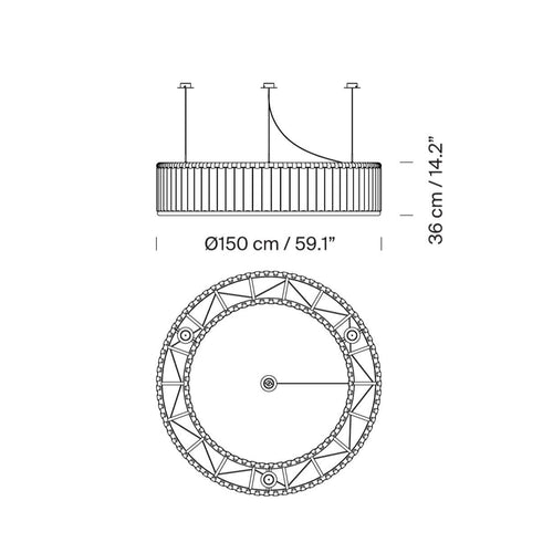 Santa & Cole Estadio Suspension Light