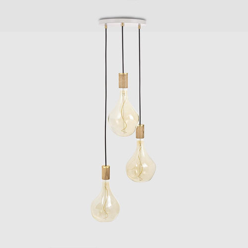 Tala Oak Triple Pendant with Voronoi II